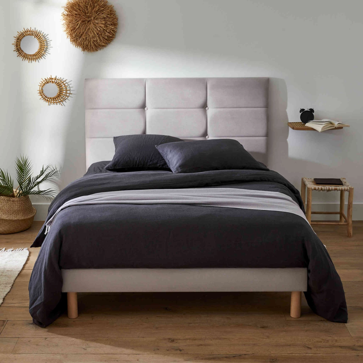 Tête De Lit Déco Cozy En Velours Sable - Merinos 4 Tête De Lit Déco Cozy En Velours Sable - Merinos – Image 2