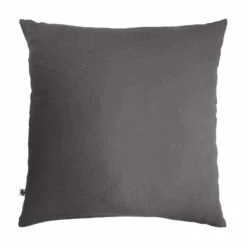 Taie D'oreiller Double Gaze De Coton Gris Anthracite