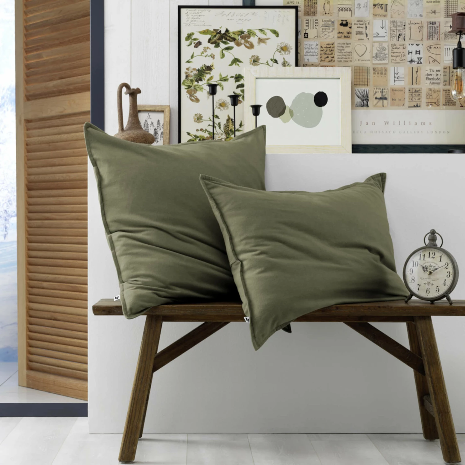 Taie D'oreiller Flanelle Kaki 6 Taie D'oreiller Flanelle Kaki – Image 4