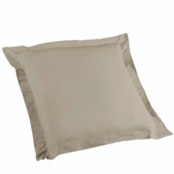 Taie D'oreiller Biolina En Coton Biologique 27 Taie D'oreiller Biolina En Coton Biologique -Doublures De Lit Soldes 2024 taie oreiller carre biolina taupe fond blanc 1 1