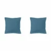 Lot De 2 Taies D'oreillers Bleu Minéral 100% Coton Biologique 2 Lot De 2 Taies D'oreillers Bleu Minéral 100% Coton Biologique -Doublures De Lit Soldes 2024 taie oreiller coton bio bleu mineral fond blanc 1