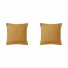 Lot De 2 Taies D'oreillers Curry 100% Coton Biologique 1 Lot De 2 Taies D'oreillers Curry 100% Coton Biologique -Doublures De Lit Soldes 2024 taie oreiller coton bio curry fond blanc 1