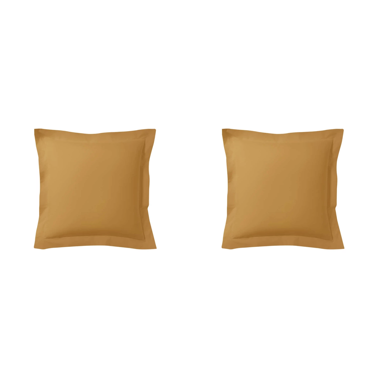 Lot De 2 Taies D'oreillers Curry 100% Coton Biologique 3 Lot De 2 Taies D'oreillers Curry 100% Coton Biologique