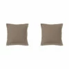 Lot De 2 Taies D'oreillers Taupe 100% Coton Biologique 2 Lot De 2 Taies D'oreillers Taupe 100% Coton Biologique -Doublures De Lit Soldes 2024 taie oreiller coton bio taupe fond blanc 1
