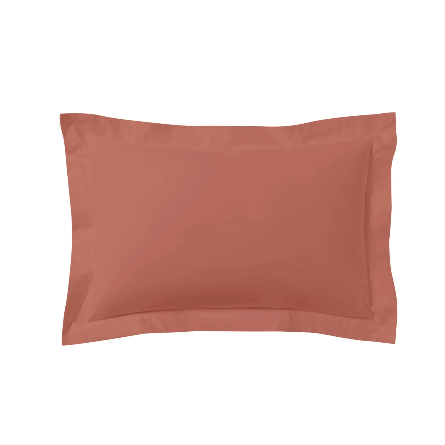Lot De 2 Taies D'oreillers Terracotta 100% Coton 6 Lot De 2 Taies D'oreillers Terracotta 100% Coton – Image 4