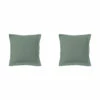 Lot De 2 Taies D'oreillers Vert De Gris 100% Coton 1 Lot De 2 Taies D'oreillers Vert De Gris 100% Coton -Doublures De Lit Soldes 2024 taie oreiller coton vert de gris fond blanc 1