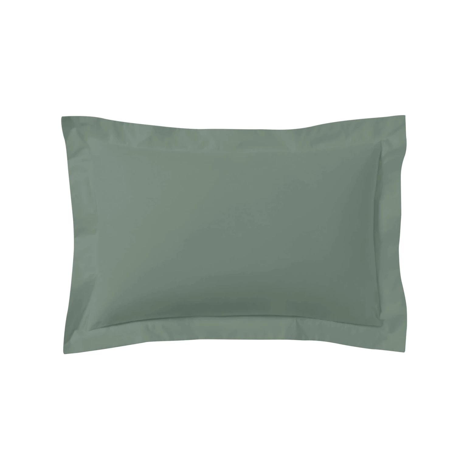 Lot De 2 Taies D'oreillers Vert De Gris 100% Coton 6 Lot De 2 Taies D'oreillers Vert De Gris 100% Coton – Image 4