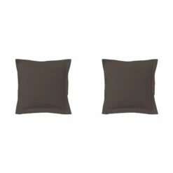 Lot De 2 Taies D'oreillers Zinc 100% Coton