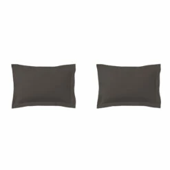 Lot De 2 Taies D'oreillers Zinc 100% Coton 9 Lot De 2 Taies D'oreillers Zinc 100% Coton -Doublures De Lit Soldes 2024 taie oreiller coton zinc fond blanc 3