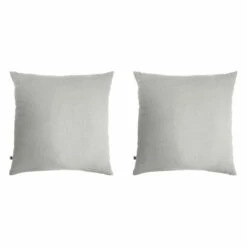 Lot De 2 Taies D'oreillers Double Gaze De Coton Gris