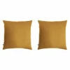 Lot De 2 Taies D'oreillers Double Gaze De Coton Jaune Safran -Doublures De Lit Soldes 2024 taie oreiller jaune fond blanc 1 1 1