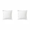 Lot De 2 Taies D'oreiller Blanc 100% Lin 1 Lot De 2 Taies D'oreiller Blanc 100% Lin -Doublures De Lit Soldes 2024 taie oreiller lin blanc fond blanc 1