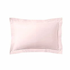 Lot De 2 Taies D'oreiller Rose Aube 100% Lin -Doublures De Lit Soldes 2024 taie oreiller lin rose fond blanc 4