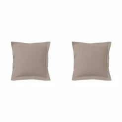 Lot De 2 Taies D'oreillers Percale Lin