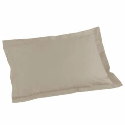 Taie D'oreiller Biolina En Coton Biologique 40 Taie D'oreiller Biolina En Coton Biologique -Doublures De Lit Soldes 2024 taie oreiller rectangle biolina taupe fond blanc 1