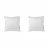 Lot De 2 Taies D'oreiller Blanc 100% Satin De Coton 1 Lot De 2 Taies D'oreiller Blanc 100% Satin De Coton -Doublures De Lit Soldes 2024 taie oreiller satin blanc fond blanc 1