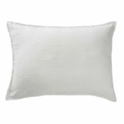 Taie D'oreiller Lin Lavé 31 Taie D'oreiller Lin Lavé -Doublures De Lit Soldes 2024 taie oreiller soline rectangle craie fond blanc 1