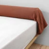 Taie De Traversin Double Gaze De Coton Orange Terracotta -Doublures De Lit Soldes 2024 taie traversin orange terracotta