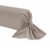 Taie De Traversin Percale Lin -Doublures De Lit Soldes 2024 taie traversin percale lin fond blanc 1