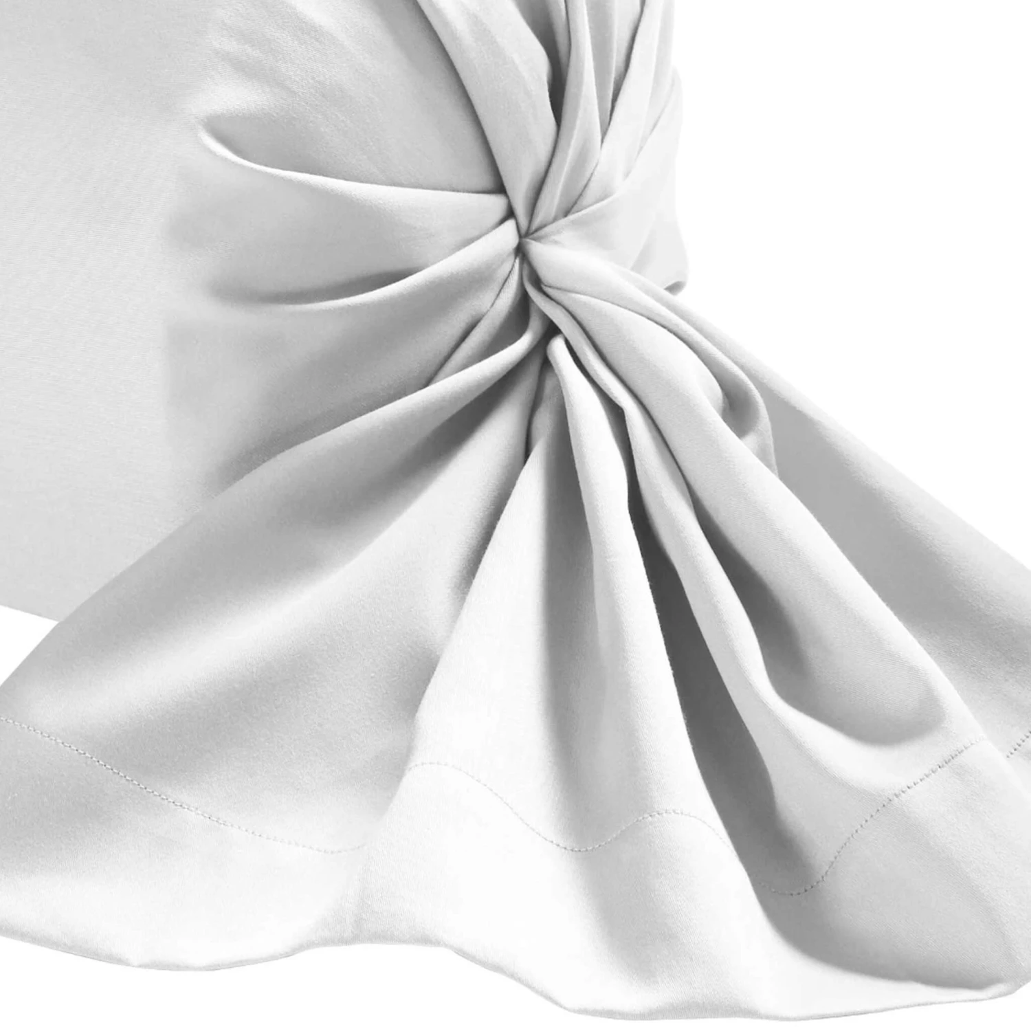 Taie De Traversin Blanc 100% Satin De Coton 4 Taie De Traversin Blanc 100% Satin De Coton – Image 2