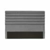 Tête De Lit Déco Tissu Aspect Bombé Gris 1 Tête De Lit Déco Tissu Aspect Bombé Gris -Doublures De Lit Soldes 2024 tete de lit aspect bombe gris face fond blanc