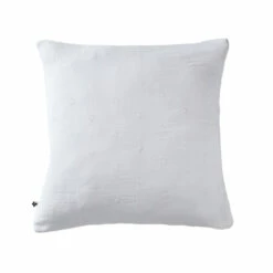 Taie D'oreiller Brodée Double Gaze De Coton Blanc