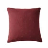 Taie D'oreiller Brodée Double Gaze De Coton Bordeaux -Doublures De Lit Soldes 2024 to carrer boho bordeaux