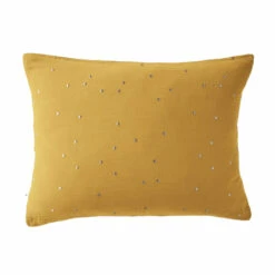 Taie D'oreiller à Pois Brodés Double Gaze De Coton Jaune Safran 7 Taie D'oreiller à Pois Brodés Double Gaze De Coton Jaune Safran -Doublures De Lit Soldes 2024 to chic jaune saf