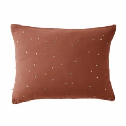 Taie D'oreiller à Pois Brodés Double Gaze De Coton Orange Terracotta 7 Taie D'oreiller à Pois Brodés Double Gaze De Coton Orange Terracotta -Doublures De Lit Soldes 2024 to chic orange terra