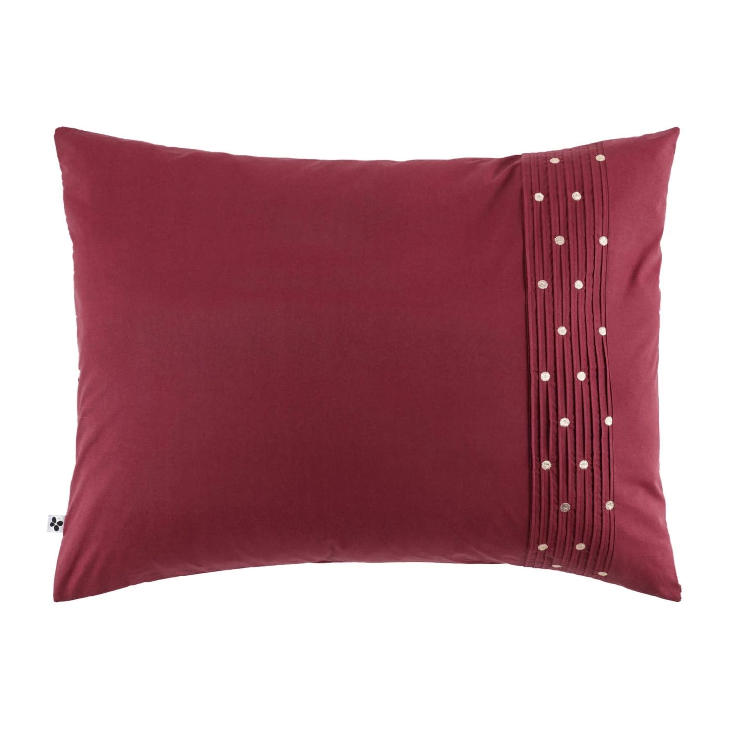 Taie D'oreiller Brodée Plis Religieuses Bordeaux 4 Taie D'oreiller Brodée Plis Religieuses Bordeaux – Image 2