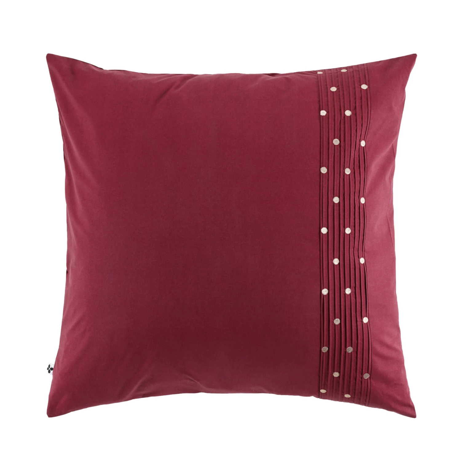 Taie D'oreiller Brodée Plis Religieuses Bordeaux 3 Taie D'oreiller Brodée Plis Religieuses Bordeaux