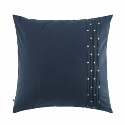 Taie D'oreiller Brodée Plis Religieuses Marine