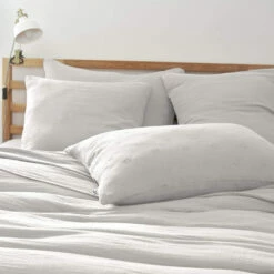 Taie D'oreiller Brodée Double Gaze De Coton Gris 8 Taie D'oreiller Brodée Double Gaze De Coton Gris -Doublures De Lit Soldes 2024 to boho gris ambiance