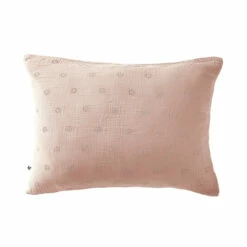 Taie D'oreiller Brodée Double Gaze De Coton Rose 7 Taie D'oreiller Brodée Double Gaze De Coton Rose -Doublures De Lit Soldes 2024 to boho rose