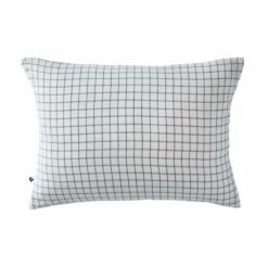 Taie D'oreiller à Carreaux Double Gaze De Coton Blanc 7 Taie D'oreiller à Carreaux Double Gaze De Coton Blanc -Doublures De Lit Soldes 2024 to mix blanc fond blanc 1