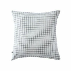 Taie D'oreiller à Carreaux Double Gaze De Coton Blanc 6 Taie D'oreiller à Carreaux Double Gaze De Coton Blanc -Doublures De Lit Soldes 2024 to mix carree blanc fond blanc 1