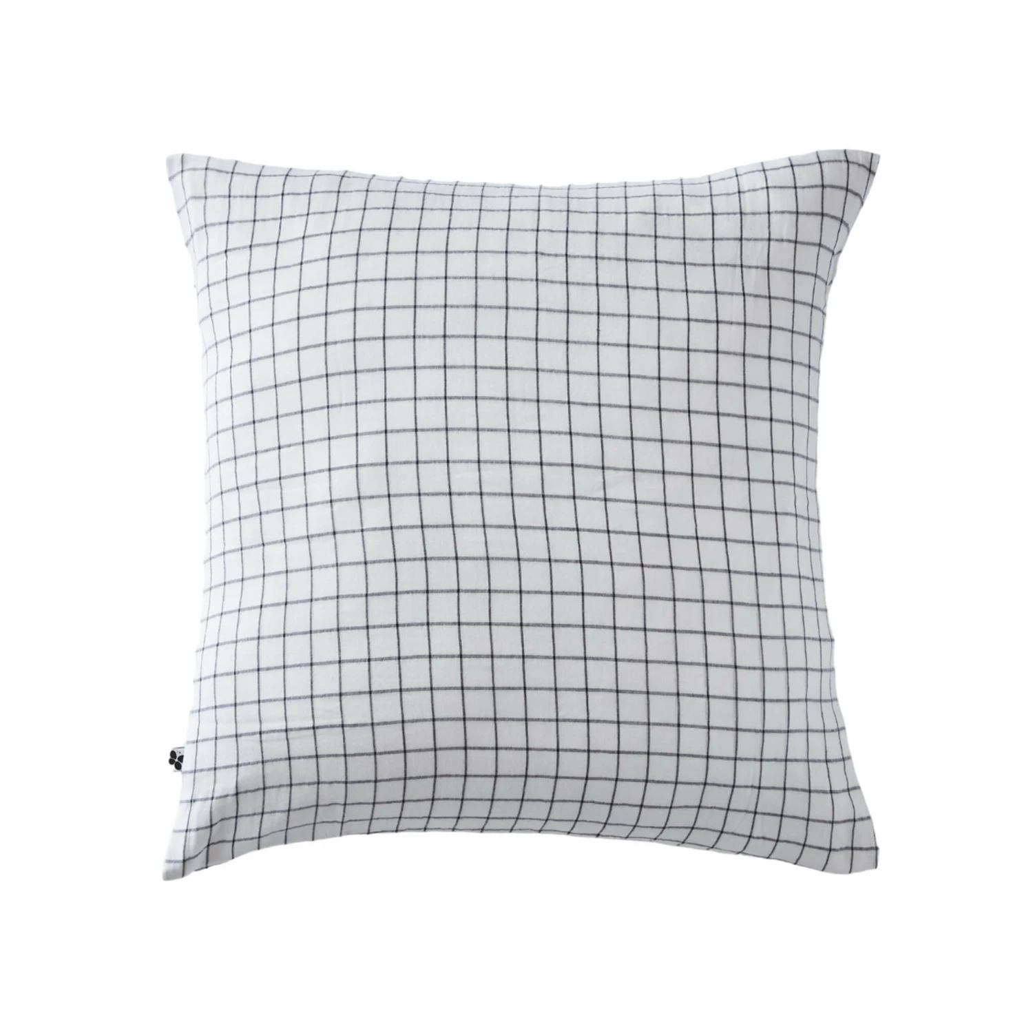 Taie D'oreiller à Carreaux Double Gaze De Coton Blanc 4 Taie D'oreiller à Carreaux Double Gaze De Coton Blanc – Image 2