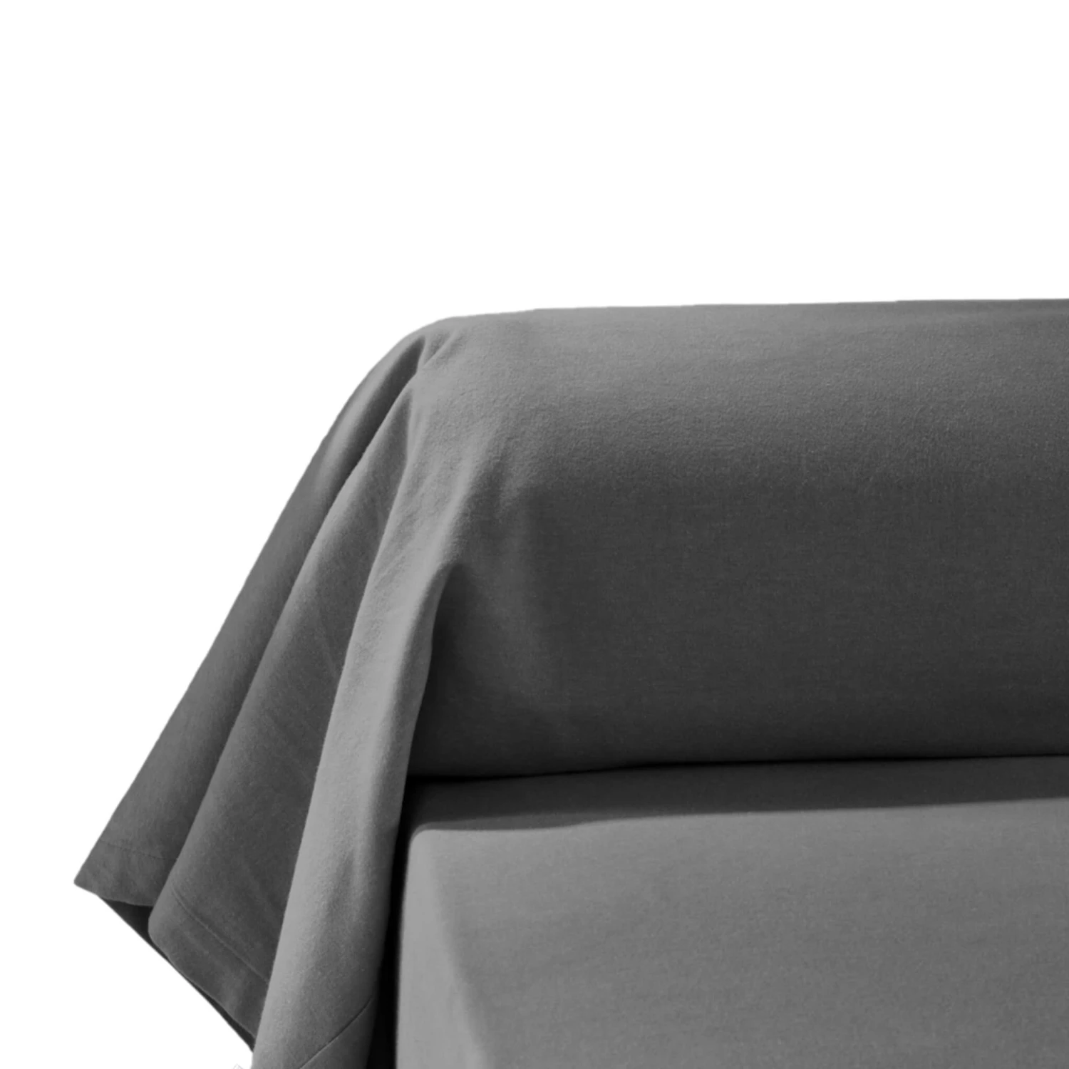 Taie De Traversin Flanelle Anthracite 4 Taie De Traversin Flanelle Anthracite – Image 2