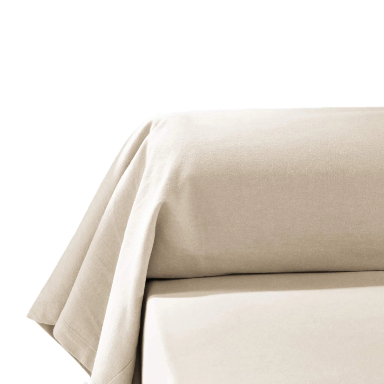 Taie De Traversin Flanelle Beige 4 Taie De Traversin Flanelle Beige – Image 2