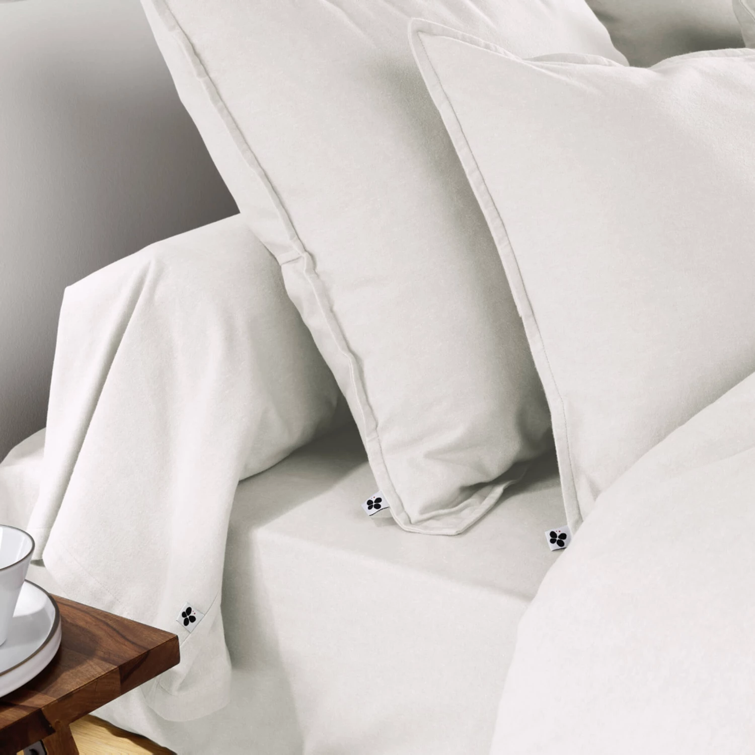 Taie De Traversin Flanelle Blanc 5 Taie De Traversin Flanelle Blanc – Image 3