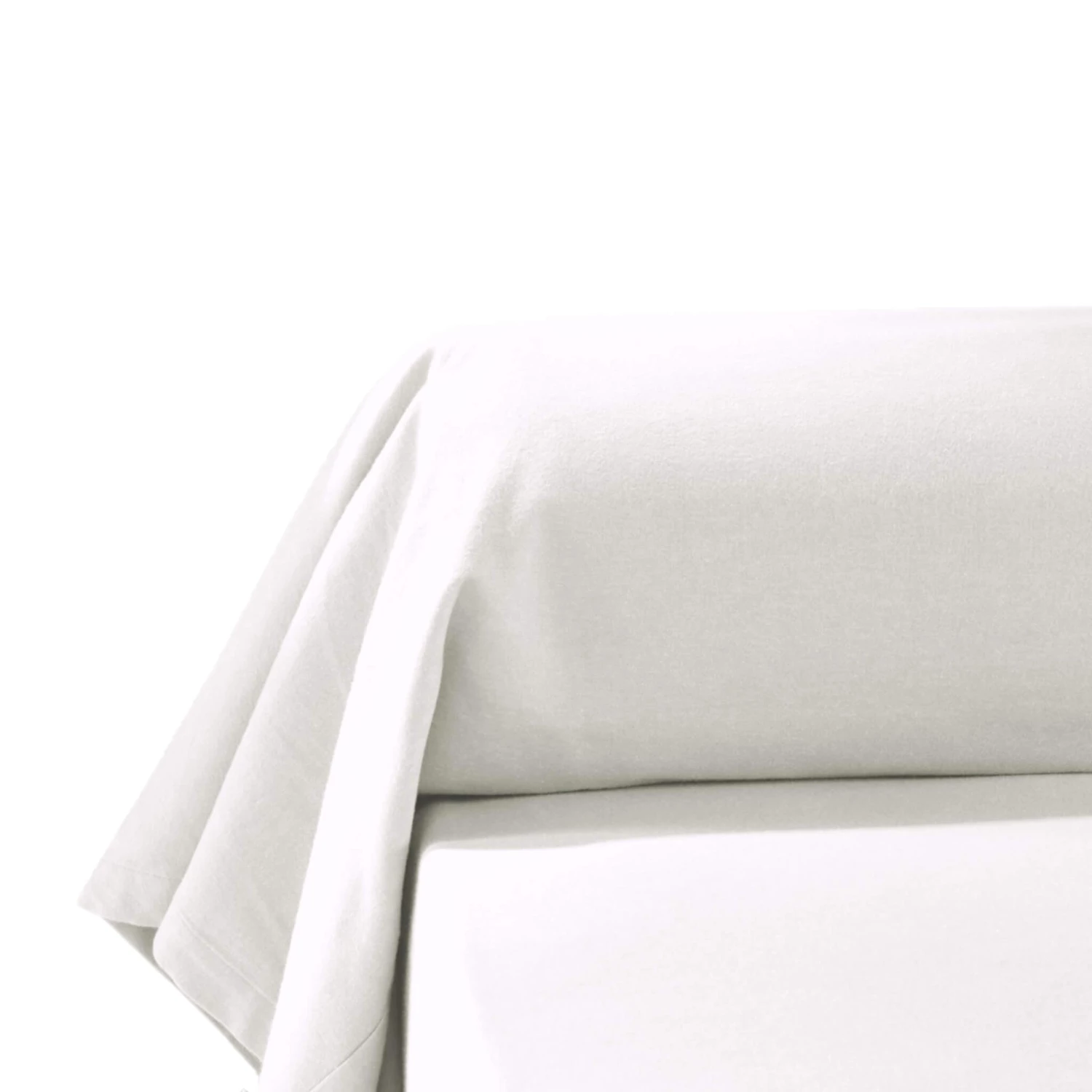 Taie De Traversin Flanelle Blanc 4 Taie De Traversin Flanelle Blanc – Image 2