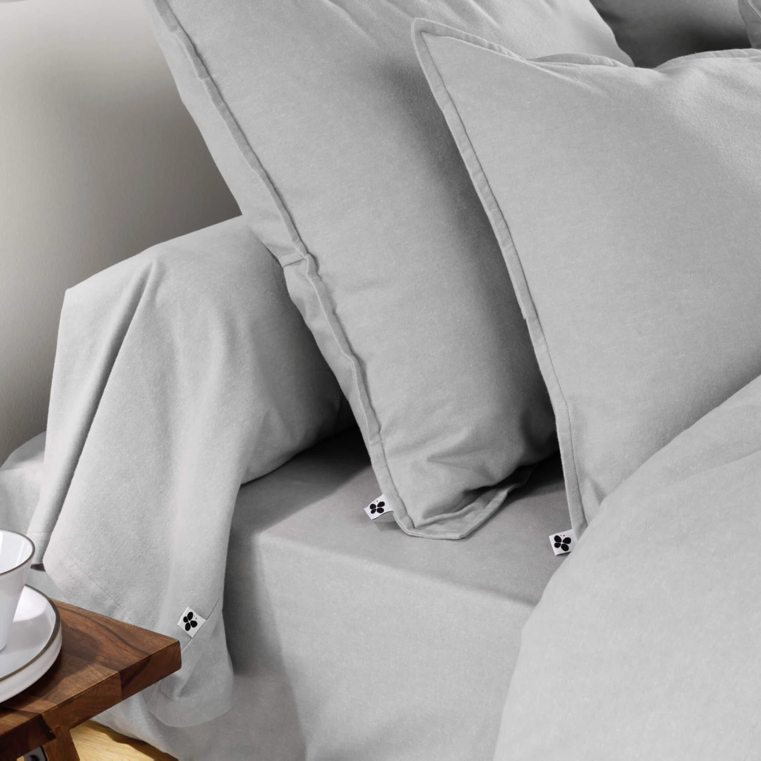 Taie De Traversin Flanelle Gris 5 Taie De Traversin Flanelle Gris – Image 3