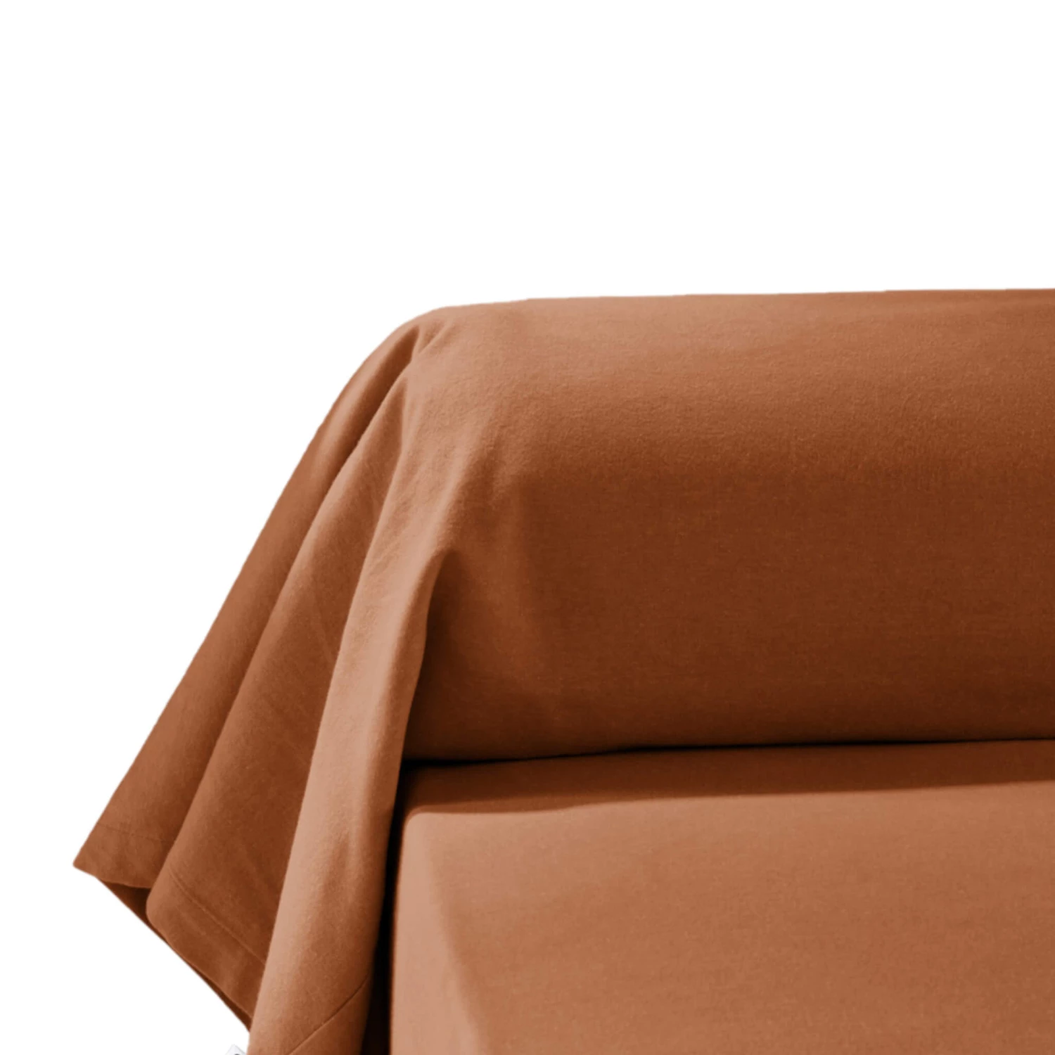 Taie De Traversin Flanelle Orange 4 Taie De Traversin Flanelle Orange – Image 2