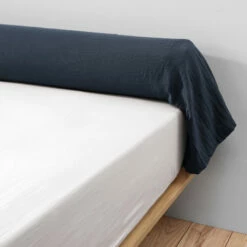 Taie De Traversin Double Gaze De Coton Marine