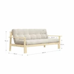 Banquette UNWIND En Pin Massif Naturel Avec Matelas Futon 130x190 17 Banquette UNWIND En Pin Massif Naturel Avec Matelas Futon 130x190 -Doublures De Lit Soldes 2024 unwind mesures pli fond blanc