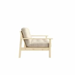 Banquette UNWIND En Pin Massif Naturel Avec Matelas Futon 130x190 15 Banquette UNWIND En Pin Massif Naturel Avec Matelas Futon 130x190 -Doublures De Lit Soldes 2024 unwind profil beige fond blanc