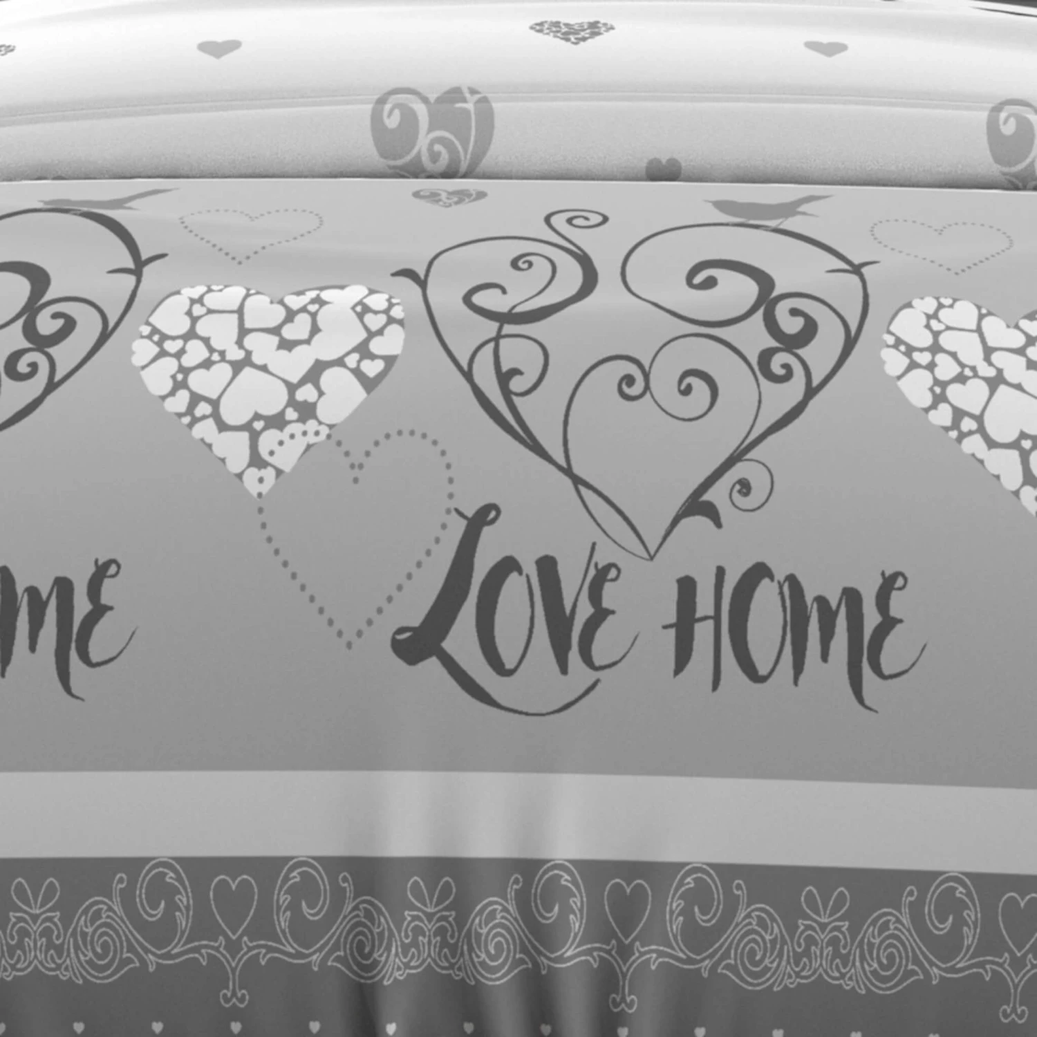 Parure De Lit Valentine Gris 5 Parure De Lit Valentine Gris – Image 3