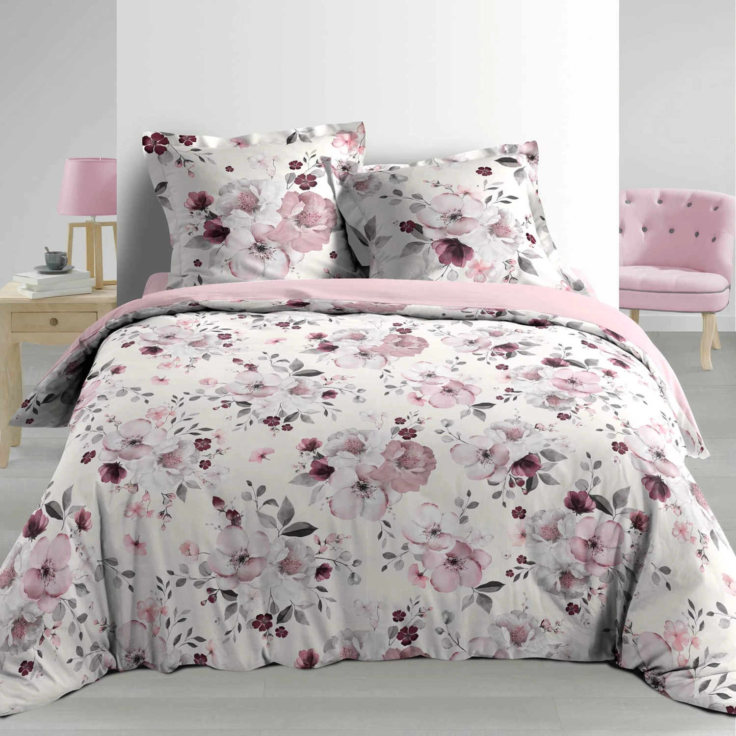 Parure De Lit Percale Velvet Flower Blanc 3 Parure De Lit Percale Velvet Flower Blanc
