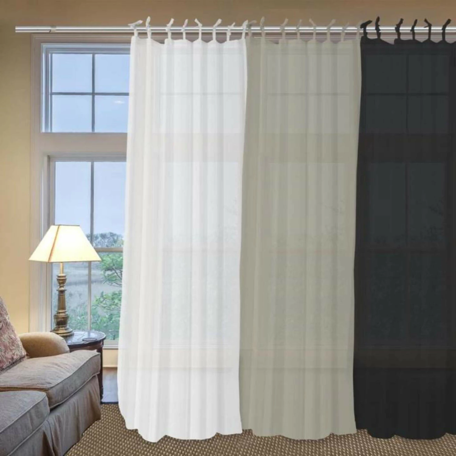 Voilage à Nouettes Panama 135x250 3 Voilage à Nouettes Panama 135x250