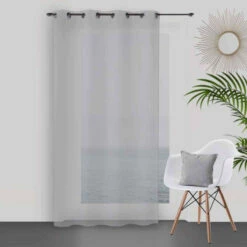 Voilage à œillets Dolly Gris Clair